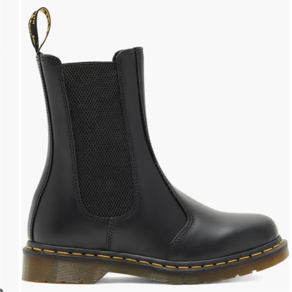 Dr. Martens 2976 Smooth Leather Chelsea Boots In Black Size 7 - Picture 4 of 16